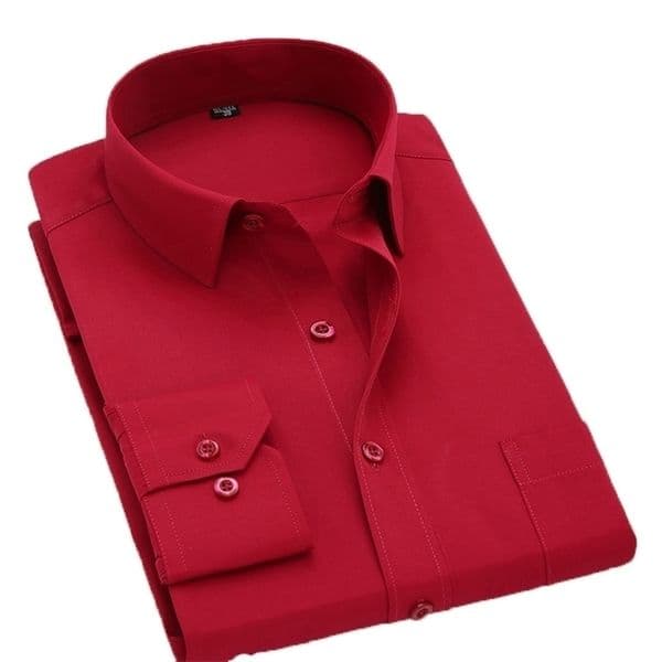 MACROSEA Classic Style Men's Solid Shirts Long Sleeve Men's Casual Shirts Comfortable Breathable Men's Officewear Clothing 201124
