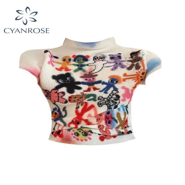 Womens Tshirt Harajuku Korean Y2k Graphic Print Short Sleeve Tee Top Clothes Fashion Vintage Streetwear ONeck Tshirts Summer 240328