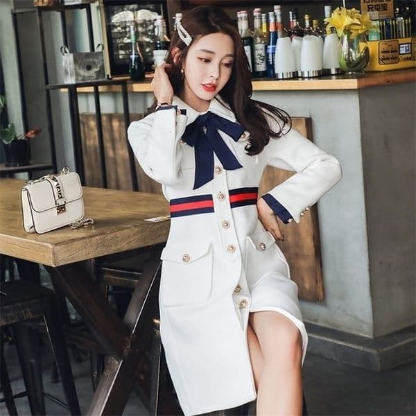 Women Winter Coat Korean Slimming Street Plus Add wool Thicken Womens Wool Coat Stripe Fashionable Outdoor Plus size Long Jacket 201112