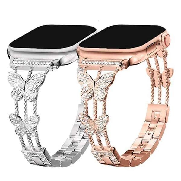 Butterfly Diamond Band for Watch Ultra Strap 38 40mm 42 44mm 46mm 45mm 49mm Stainless Steel Metal Bracelet iWatch 10 9 8 7 Z250924