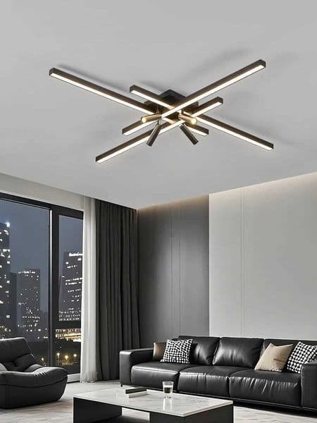 Modern Minimalist Living Room Ceiling Lights Bedroom Long Line lamps LED Chandelier Hall Bedroom Indoor Lighting Decoration X250924