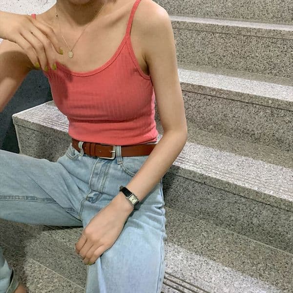 5colors korean style camisole women Sexy tank top female summer sleeveless crop tops womens (X338) 210423
