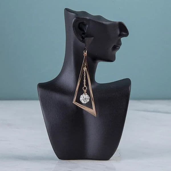 Jewelry Boxes Simple Black Resin Side Profile Model with Earrings Display Rack Necklace Women Storage Creative 231117
