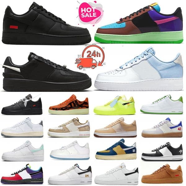 Designer one shoe Casual Shoes classic sneakers utility black Flax Wheat Phychic Blue White Patent womens mens trainers chaussures size 36-45 free shipping