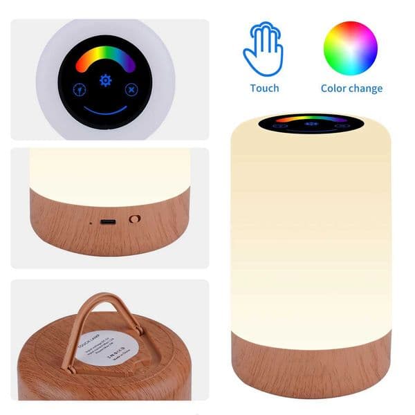 F13 Rechargeable Touch Night Light Multicolor Switching Portable Desktop Bedside Night Light 16 Colors RGB Atmosphere Light X250924