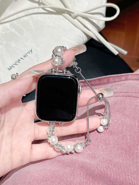 Compatible with Watch Pearl Diamond Band iWatch Strap Series 8 7 6 5 4 3 2 1 SE Gen 384041mm 424445Band Color Z250924