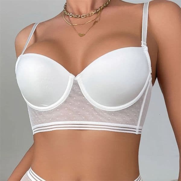 Sexy push-up bra plus size big chest bra with underwire lace underwear backless u bra solid T-Shirt bra summer 250605bj