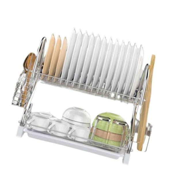 23 Tiers Dish Drying Rack Kitchen Washing Holder Basket Plated Iron Kitchen Knife Sink Dish Drainer Drying Rack Organizer Shelf T8995497