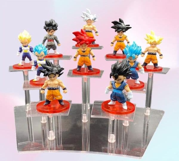 Storage Bottles Anime Action Mini Figures Acrylic Display Rack Cupcake Dessert Earring Jewelry Stand Holder Model Toy Perfume Shel5172647