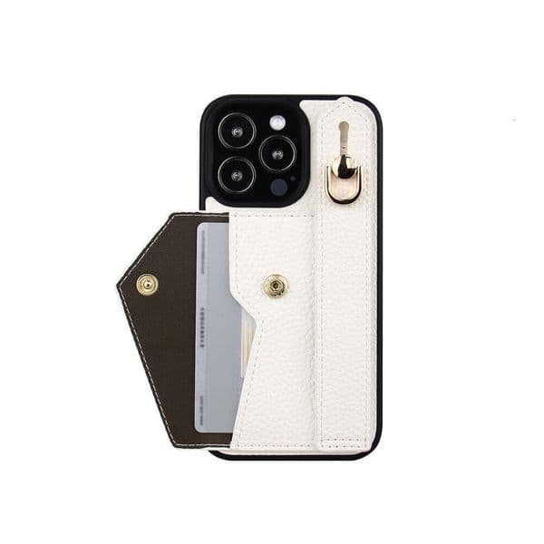 Phone Case Suitable For Apple Iphone 16 Pro Max Samsung Galaxy Sony Wrist Strap Stand Card Holder