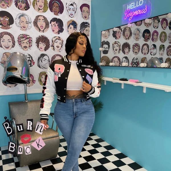 Womens baseball jacket autumnwinter style letter printing university womens patch work sports 240814