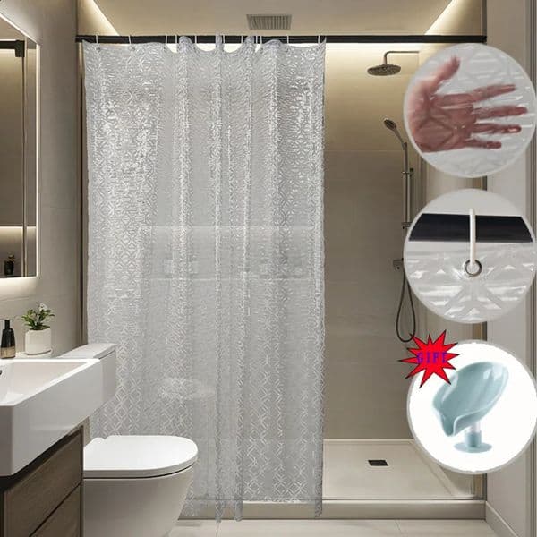 bathroom shower cover waterproof Mildew diamond shaped 3D color window 240828