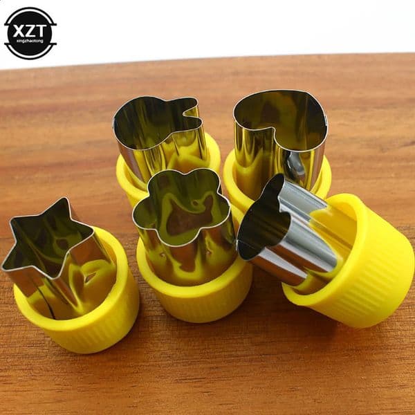 5 vegetable cutters flower animal cartoon shaped molds fruit cake biscuit food baking tools 240830