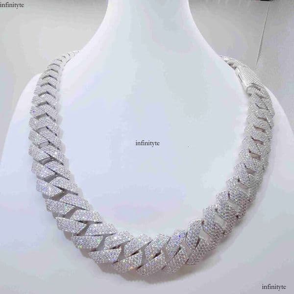 pendant cuban k moissanite chain Necklaces Iced Out Pass Dia Tester Sterg Sier Necklace Vvs Moissanite necklace chains for men aaa