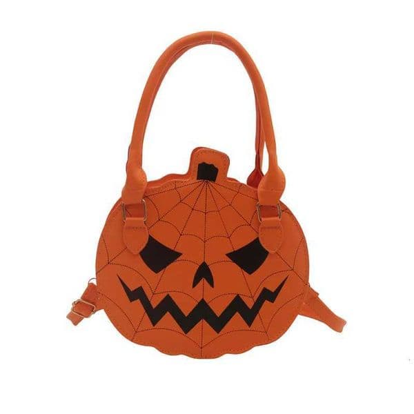 Womens shoulder bag Halloween funny pumpkin bag fashion color creative splicing shoulder bag crossbody bag Z250925