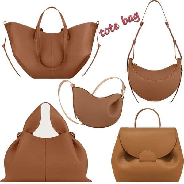 Designer Bag Tote Bag Half Moon Bag Smooth Leather Shoulder Bag Black Tote Underarm Bag Fashion Women Cross Body Bag Mini Purse Textured Leather Hobo Bag Wallet