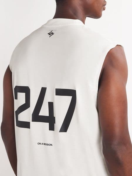 Men's Tank Tops Summer Fashion Casual Letter Printed T-shirt Sleeveless Round Neck Pullover Vest Top