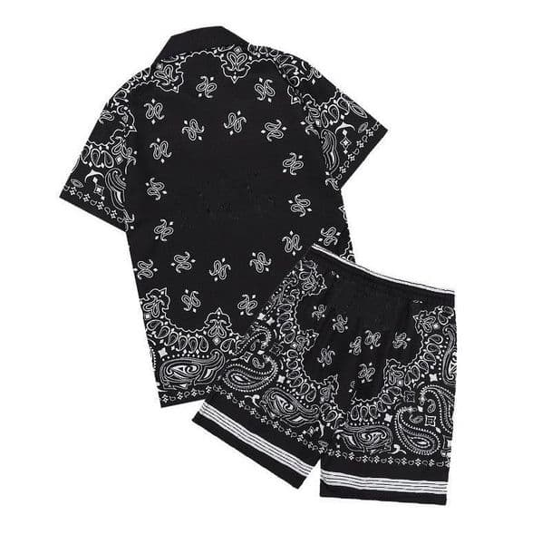 Men's Tracksuits Designer Classic Pattern Color Blocking Print Youth Casual Short Sleeved Shirt Sports Set