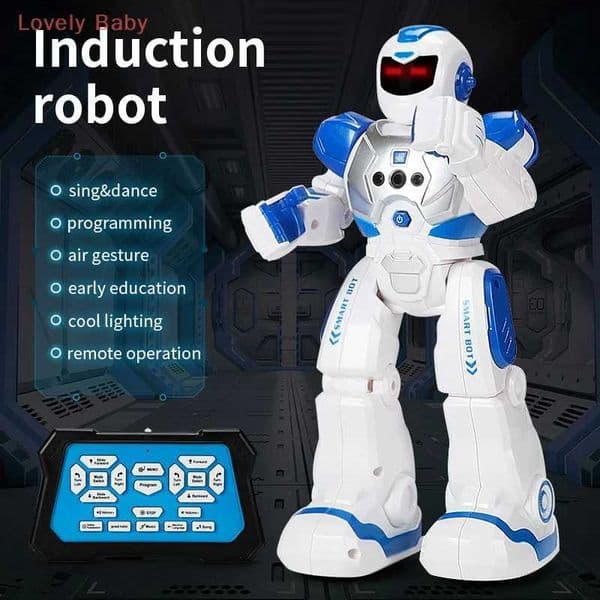 Intelligent Early Education Robot Mechanical Warfare Police Electric Singing Infrared Sensing Toys Remote Control Childrens Toy X250925