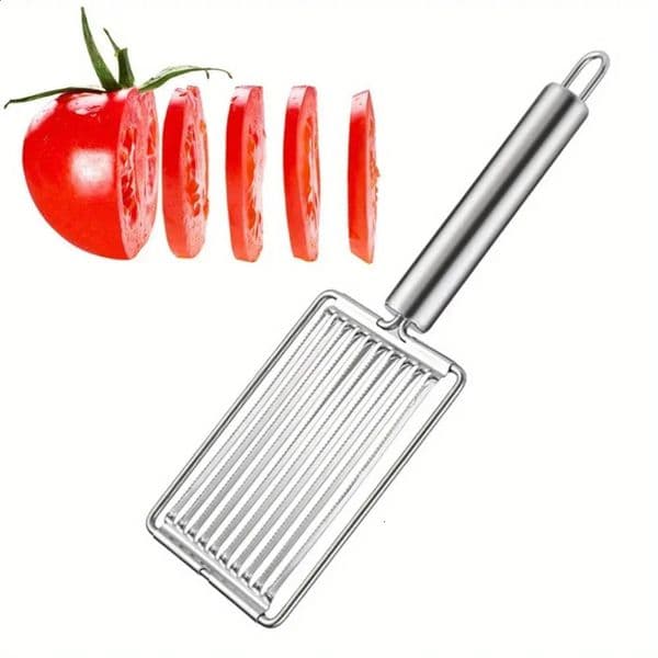 1PC Creative Tomato Potato Slicer Stainless Steel Ham Cutter Manual Food Processors Fruit Kiwi Tools Novel Kitchen Accessories 250408
