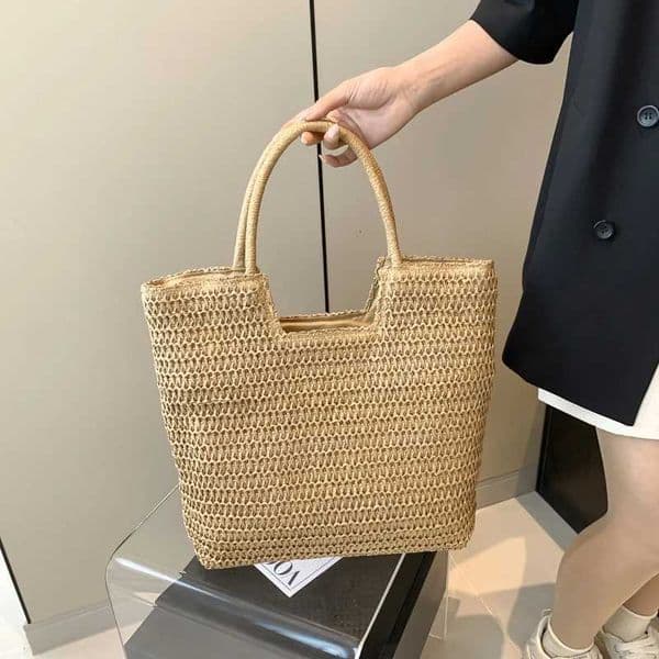 Premium Feeling Large Capacity Handmade Weaving Bag Outdoor Beach Straw Ladies Shoulder Bag for Women Z250923