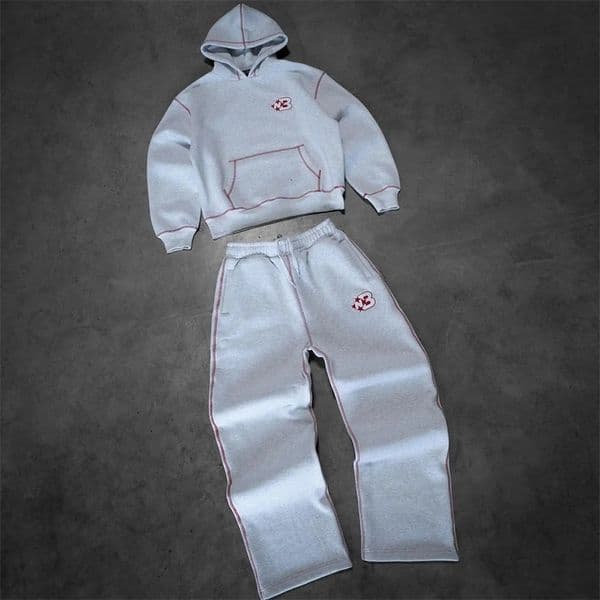 Harajukus autumn and winter hoodie two-piece set Y2k mens loose casual sports pants mens sportswear 250102