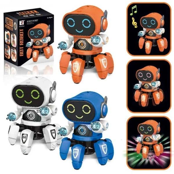 Kids Dance Robots Music LED 6 Claws Octopus Robot Birthday Gift Toys For Children Early Education Baby Toy Boys Girls X250925
