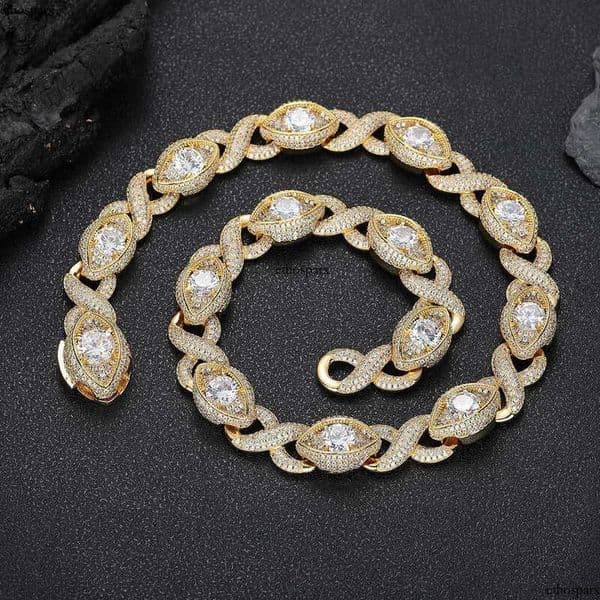 New Styles Cuban Link Stainless Steel Moissanite Dia Chain Sterling Sier 15mm Necklace For Women Men aaa aaa aaa
