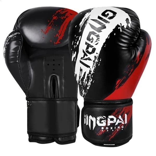 1 Pair Adult Boxing Gloves Men Punching Training Sparring Comfortable Adjustable Fighting Mitts Hand Protector Black Red Blue 250528
