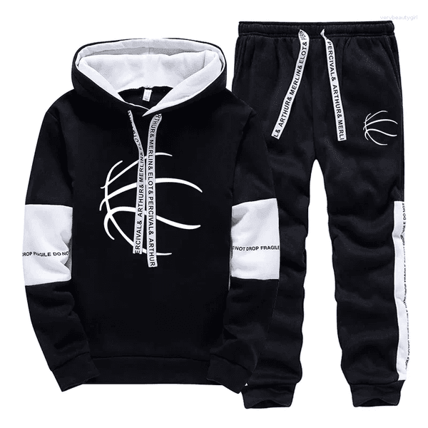 Men's Tracksuits Mens Tracksuit Casual Printing Sweatshirts Single Piece Hoodie Pants Daily Sports Jogging Clothing Basketball Sportswear
