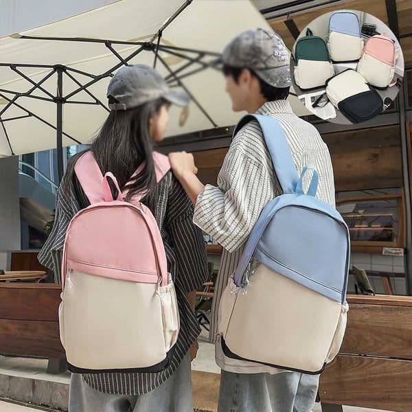 Student Backpack Korean Version Trendy Letter Tutoring Commuting Couple Backpack Large Capacity Computer Backpack Z250925