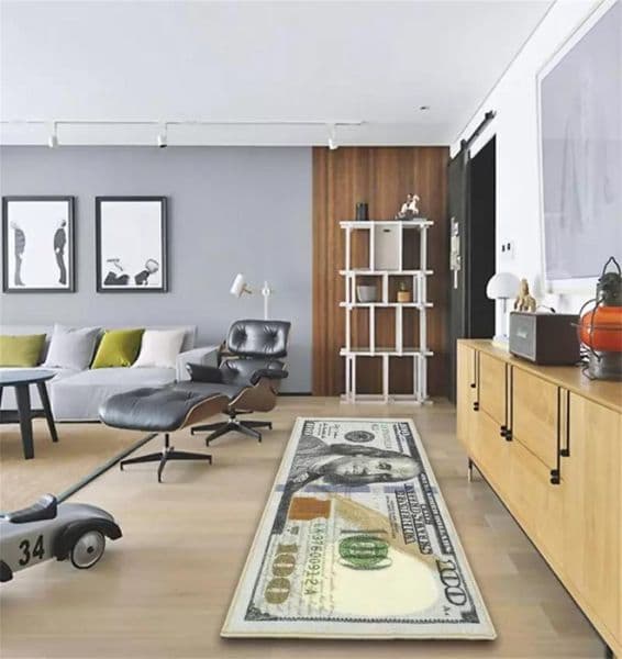 Carpets Hallway Entrance Doormat Us Dollar Money Pattern Rugs Nonslip Velvet Floor Mat Living Room Bedroom Plush Carpet Alfombra 3280290