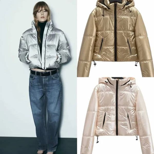 Womens Winter Retro Hoodie Waterproof Cotton Parkas Jacket Warm Thick High Quality Coat Street Clothing 240823