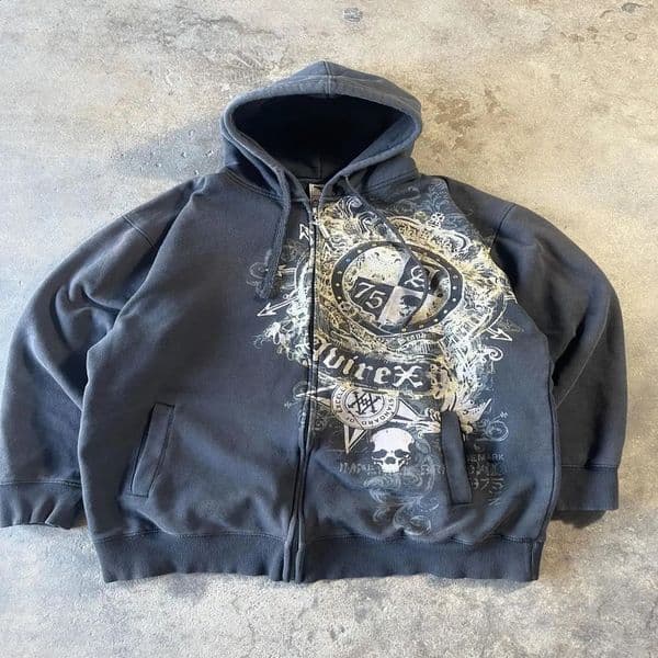 Bigg Goth Clothes Streetwear Hoodie Y2K Hip Hop Graphic Foam for Women Pullover Sweatshirt Men Harajuku Top 240801