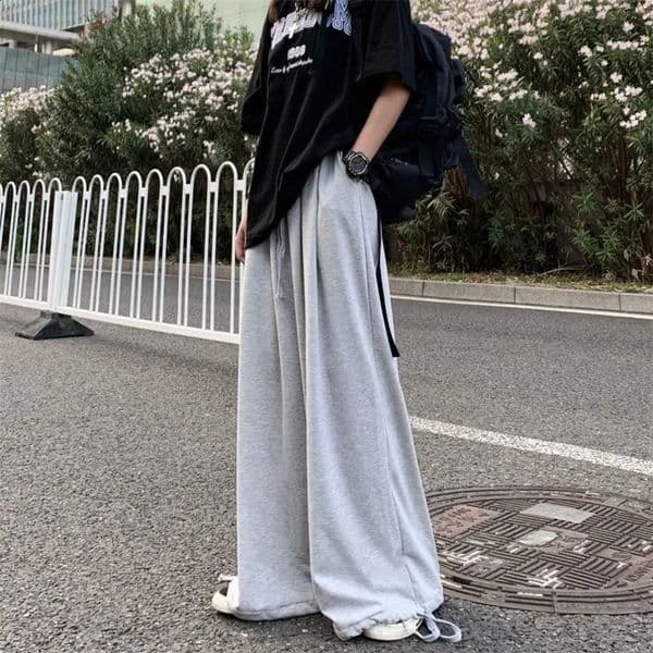 Deeptown retro oversized sports pants womens jogging Japan spring Harajuku casual Korean fashion Trouser 240829BJ