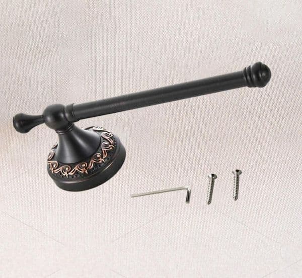 Toilet Paper Holders Roll Holder Retro Black Bronze Towel Bar Brass Material Without Cover Simple3052072