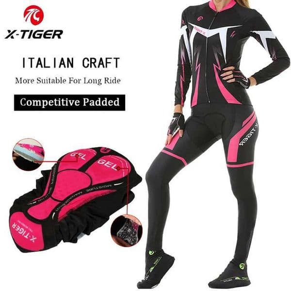 Designer Cycling Jersey Clothes Set Train Day New XTIGER Cycling Charger Jersey Women Autumn Breathable Road Bicycle Set Travel Antiuv Long Sleeves Womens Mou