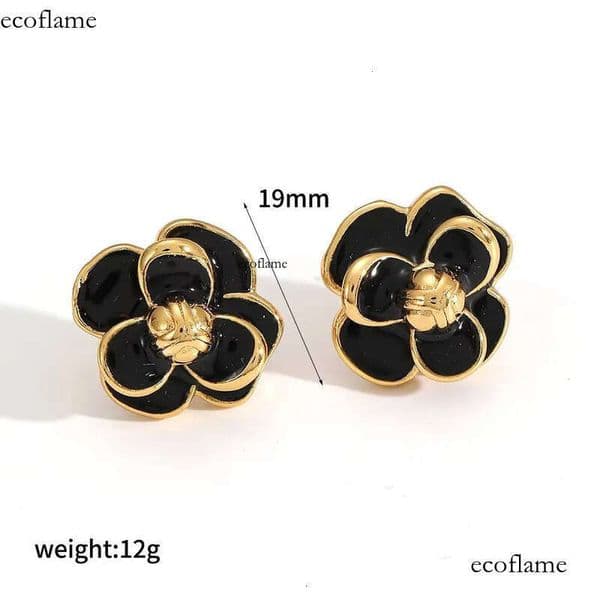 Ins Style Drip Oil Multi Color Earrings Versatile Temperament Flower Earring for Women High-End Feel Quality Fashion Jewelry