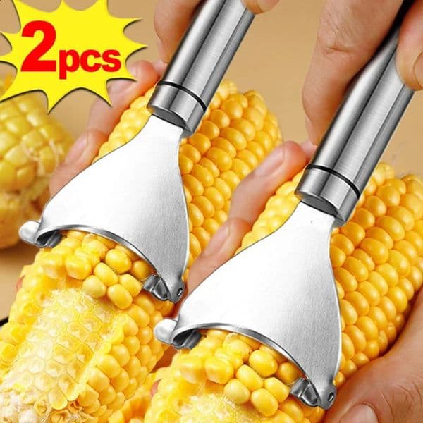 Stainless steel corn peeler Serrated Cob shaver planer chopper Kitchen fruit and vegetable small tool 240829