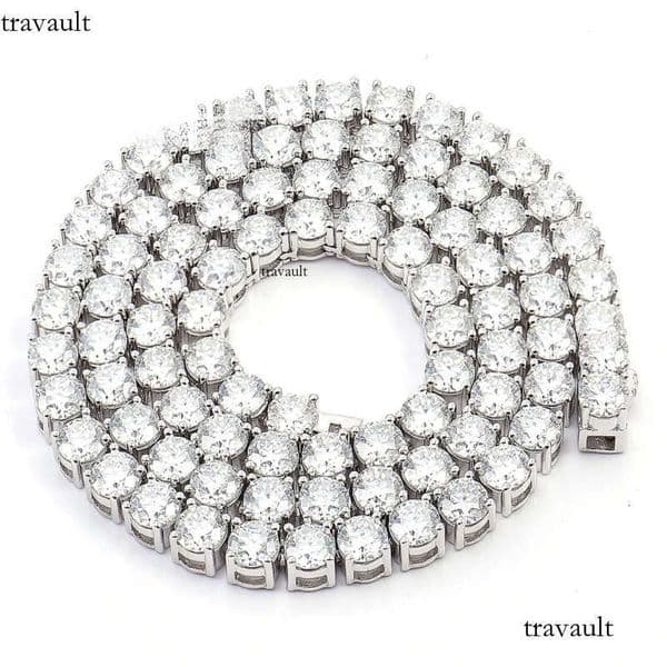 Fine Jewelry Moissanite Tennis Link sier Necklace 2mm 3mm 4mm 5mm 6mm GRA Authentication Dia Hiphop Style Bracelet