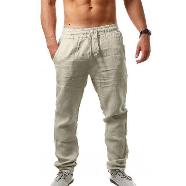 Men's Pants Men's Cotton Linen Pants Male Autumn Breathable Solid Color Linen Trousers Fitness Streetwear S-3XL 230311