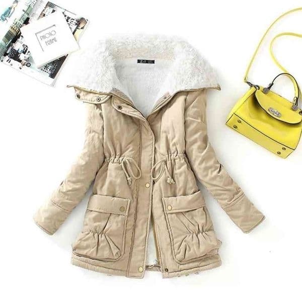 Winter Cotton Coat Women Slim Snow Outwear Solid Casual Wadded Jacket Thick Cotton Padded Warm Cotton Parkas 210819