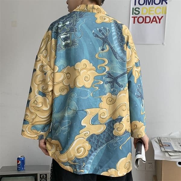 Men's Casual Shirts Japanese shirt men kimono Chinese kimono geisha arrival Japanese street clothing harajuku kimono 230721