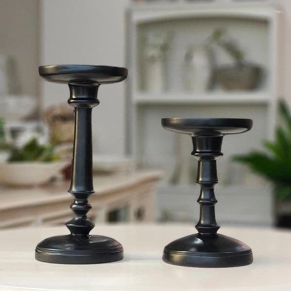 Candle Holders Minimalist Column Candlestick Sculpture Home Decor Resin Holder For Bedroom Living Room And Study