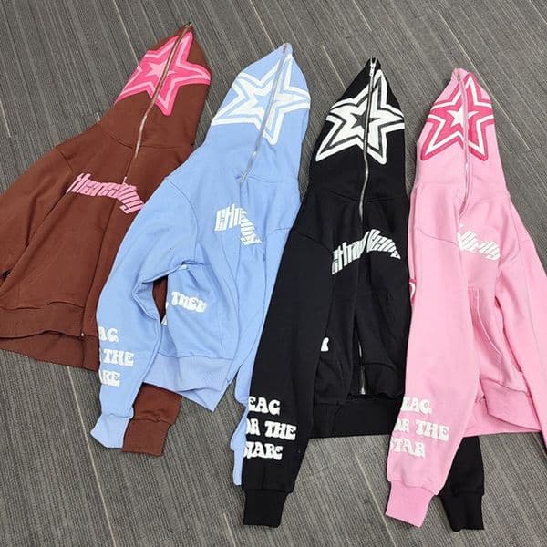 Womens Hoodies Sweatshirts American retro Gothic casual oversized hoodie womens Y2K street Harajuku fashion loose everything zipper mens style 230601