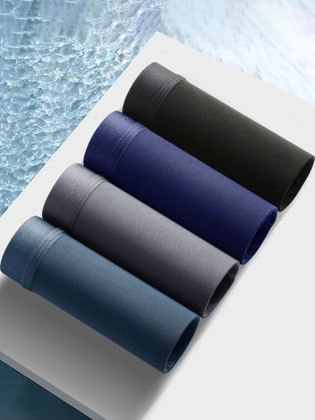 Underpants 4 Pieces Of Men's Underwear Healthy Soft Comfortable High-Quality Boxer Briefs Casual Sports Fashion Trendy Shorts.