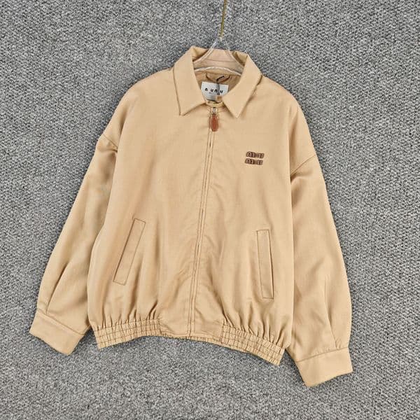 Luxurious autumn new style American retro letter embroidery simple loose design jacket coat
