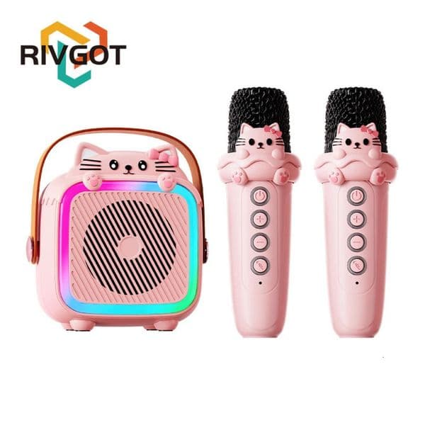 Karaoke Machine 5.3 Bluetooth Speaker System KTV 3D Surround Speakers Wireless Microphones Singing Children Toys Kids Gifts 250514