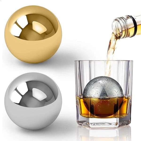 24 reusable stainless steel ice cubes cooling metal hockey set whiskey wine beer cooler stone party bar tool accessories 240819