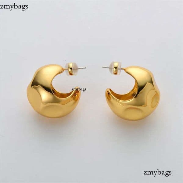Fashion Vintage Concave Convex Design C-Shaped Earrings for Women Light High-end Charm Daily Wear Jewelry Gift Trend